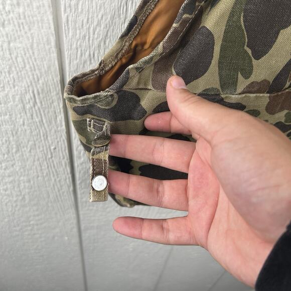 Vintage 1989 Quilt Lined Duck Camo Hunting Carhartt Jacket “Camo” CQ103 Men’s XL - Picture 8 of 11